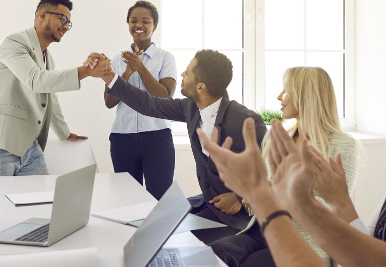 People attending a meeting.