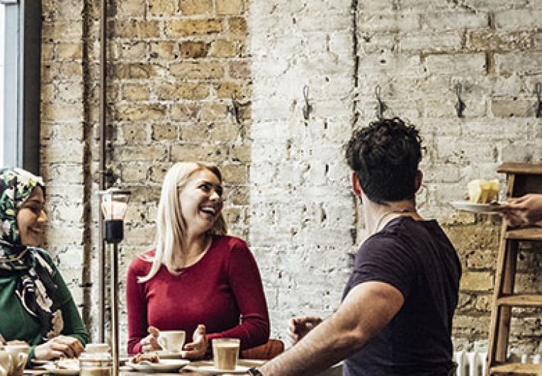 group of people at a coffee house