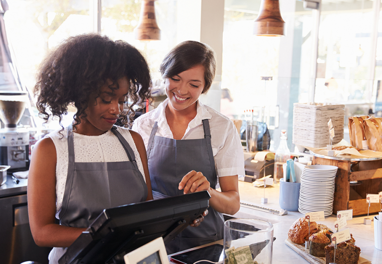 employee receives training at cash register